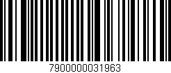 Código de barras (EAN, GTIN, SKU, ISBN): '7900000031963'