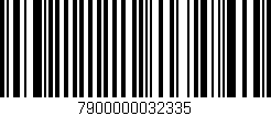 Código de barras (EAN, GTIN, SKU, ISBN): '7900000032335'