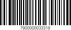 Código de barras (EAN, GTIN, SKU, ISBN): '7900000033318'
