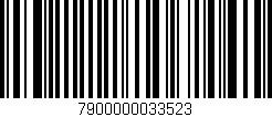 Código de barras (EAN, GTIN, SKU, ISBN): '7900000033523'