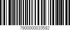 Código de barras (EAN, GTIN, SKU, ISBN): '7900000033592'