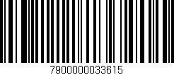 Código de barras (EAN, GTIN, SKU, ISBN): '7900000033615'
