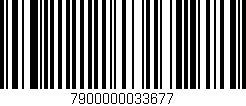 Código de barras (EAN, GTIN, SKU, ISBN): '7900000033677'