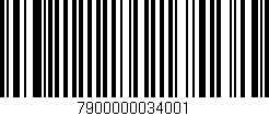 Código de barras (EAN, GTIN, SKU, ISBN): '7900000034001'