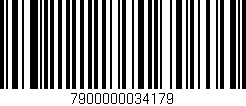 Código de barras (EAN, GTIN, SKU, ISBN): '7900000034179'