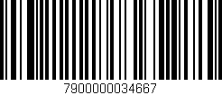 Código de barras (EAN, GTIN, SKU, ISBN): '7900000034667'