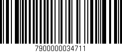 Código de barras (EAN, GTIN, SKU, ISBN): '7900000034711'