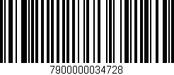 Código de barras (EAN, GTIN, SKU, ISBN): '7900000034728'