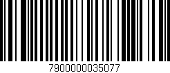 Código de barras (EAN, GTIN, SKU, ISBN): '7900000035077'