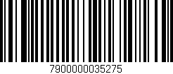 Código de barras (EAN, GTIN, SKU, ISBN): '7900000035275'