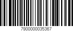 Código de barras (EAN, GTIN, SKU, ISBN): '7900000035367'