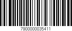 Código de barras (EAN, GTIN, SKU, ISBN): '7900000035411'