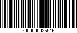 Código de barras (EAN, GTIN, SKU, ISBN): '7900000035916'
