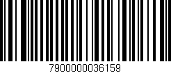 Código de barras (EAN, GTIN, SKU, ISBN): '7900000036159'