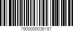 Código de barras (EAN, GTIN, SKU, ISBN): '7900000036197'