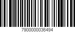 Código de barras (EAN, GTIN, SKU, ISBN): '7900000036494'