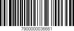 Código de barras (EAN, GTIN, SKU, ISBN): '7900000036661'