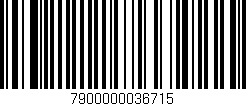 Código de barras (EAN, GTIN, SKU, ISBN): '7900000036715'