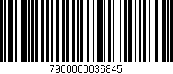 Código de barras (EAN, GTIN, SKU, ISBN): '7900000036845'