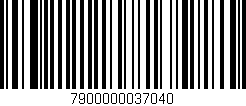 Código de barras (EAN, GTIN, SKU, ISBN): '7900000037040'