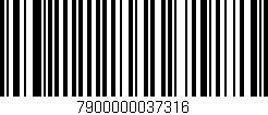 Código de barras (EAN, GTIN, SKU, ISBN): '7900000037316'