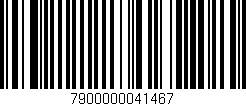 Código de barras (EAN, GTIN, SKU, ISBN): '7900000041467'