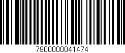 Código de barras (EAN, GTIN, SKU, ISBN): '7900000041474'