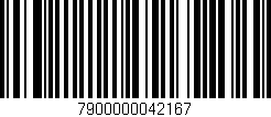 Código de barras (EAN, GTIN, SKU, ISBN): '7900000042167'