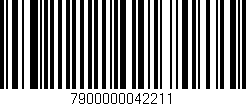 Código de barras (EAN, GTIN, SKU, ISBN): '7900000042211'