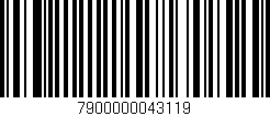 Código de barras (EAN, GTIN, SKU, ISBN): '7900000043119'
