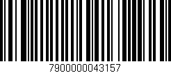 Código de barras (EAN, GTIN, SKU, ISBN): '7900000043157'