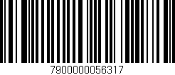 Código de barras (EAN, GTIN, SKU, ISBN): '7900000056317'