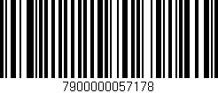 Código de barras (EAN, GTIN, SKU, ISBN): '7900000057178'