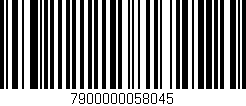 Código de barras (EAN, GTIN, SKU, ISBN): '7900000058045'