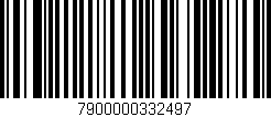 Código de barras (EAN, GTIN, SKU, ISBN): '7900000332497'