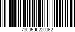 Código de barras (EAN, GTIN, SKU, ISBN): '7900500220062'