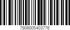 Código de barras (EAN, GTIN, SKU, ISBN): '7908005403778'