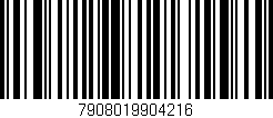Código de barras (EAN, GTIN, SKU, ISBN): '7908019904216'