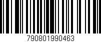 Código de barras (EAN, GTIN, SKU, ISBN): '790801990463'