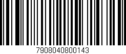 Código de barras (EAN, GTIN, SKU, ISBN): '7908040800143'