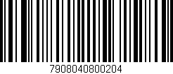 Código de barras (EAN, GTIN, SKU, ISBN): '7908040800204'