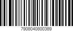 Código de barras (EAN, GTIN, SKU, ISBN): '7908040800389'