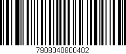 Código de barras (EAN, GTIN, SKU, ISBN): '7908040800402'