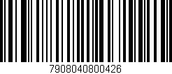 Código de barras (EAN, GTIN, SKU, ISBN): '7908040800426'