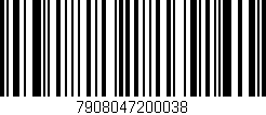 Código de barras (EAN, GTIN, SKU, ISBN): '7908047200038'