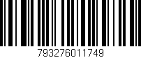 Código de barras (EAN, GTIN, SKU, ISBN): '793276011749'
