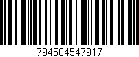 Código de barras (EAN, GTIN, SKU, ISBN): '794504547917'