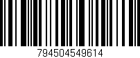 Código de barras (EAN, GTIN, SKU, ISBN): '794504549614'