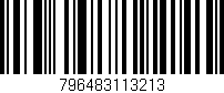 Código de barras (EAN, GTIN, SKU, ISBN): '796483113213'
