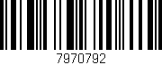 Código de barras (EAN, GTIN, SKU, ISBN): '7970792'